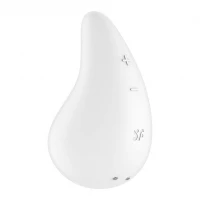 Вібратор для зовнішньої стимуляції Satisfyer Dew Drop White, 2 мотори, 12 режимів, м’який корпус — Переглянути зображення 3