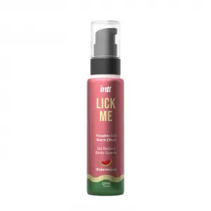 Гель для оральних пестощів із зігрівальним ефектом INTT Lick Me Kissable Gel Watermelon 50 мл, без цукру