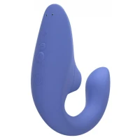 Вагінально-кліторальний стимулятор Womanizer Blend Vibrant Blue, вібрація + вакуум, 2 мотори — Переглянути зображення 3