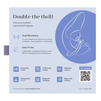 Вагинально-клиторальный стимулятор Womanizer Blend Vibrant Blue, вибрация + вакуум, 2 мотора — Просмотреть изображение 8