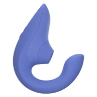 Вагінально-кліторальний стимулятор Womanizer Blend Vibrant Blue, вібрація + вакуум, 2 мотори — Переглянути зображення 2