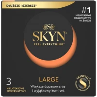 Безлатексні преміум-презервативи SKYN Large 3 шт, збільшений розмір — Переглянути зображення 1