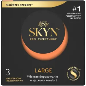 Безлатексні преміум-презервативи SKYN Large 3 шт, збільшений розмір