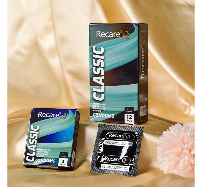 Презервативи Holographic Recare Classic Condoms 12 шт, класичні