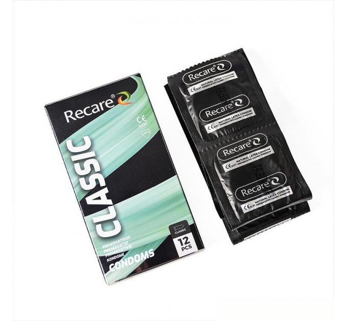 Презервативи Holographic Recare Classic Condoms 12 шт, класичні