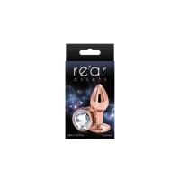 Анальна пробка NS Novelties Rear Assets - Rose Gold - Small - Clear — Просмотреть изображение 2