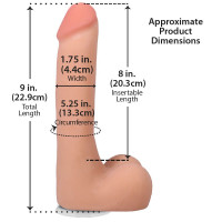 Фаллоимитатор Doc Johnson The Realistic Cock ULTRASKYN - 9 Inch with Balls Vanilla — Просмотреть изображение 5