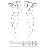 Комплект белья Passion ULLA SET L/XL, black, полупрозрачный лиф, трусики, пояс