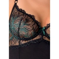 Корсет з пажами Passion Exclusive FLORIS CORSET L/XL, black, трусики — Переглянути зображення 5