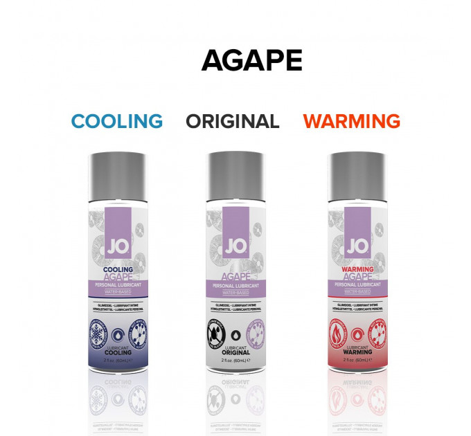 Охолоджувальна змазка JO AGAPE — COOLING (30 мл) без гліцерину, гліколю та парабенів