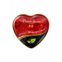 Масажна свічка серце Plaisirs Secrets Natural (35 мл) — Просмотреть изображение 2