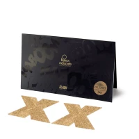 Пестіс - стикини Bijoux Indiscrets - Flash Cross Gold, наклейки на соски — Переглянути зображення 1