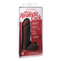 Фаллоимитатор Doc Johnson The Realistic Cock 6 inch Black - ULTRASKYN, Vac-U-Lock, диаметр 4,3см