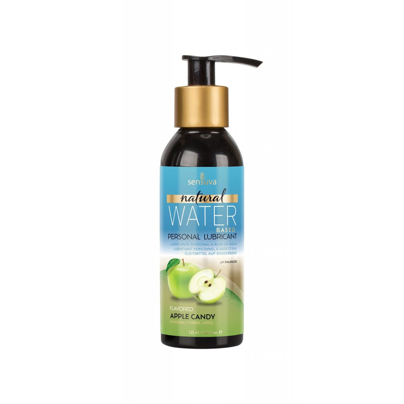 Смазка на водной основе Sensuva Natural Water-Based Apple Candy (125мл) без глицерина и парабенов