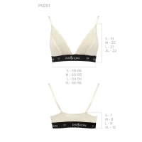Еластичний топ з мереживом Passion PS001 TOP M, ecru — Просмотреть изображение 5
