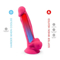 Фалоімітатор SilexD Tomas Pink (MODEL 1 size 9in), двошаровий, силікон + Silexpan, діаметр 4,9см — Переглянути зображення 6