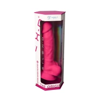 Фалоімітатор SilexD Tomas Pink (MODEL 1 size 9in), двошаровий, силікон + Silexpan, діаметр 4,9см — Переглянути зображення 8