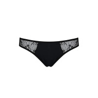 Трусики-сліпи з мереживною сіточкою Passion DINA THONG L/XL, black