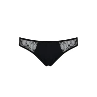 Трусики-сліпи з мереживною сіточкою Passion DINA THONG L/XL, black — Переглянути зображення 5