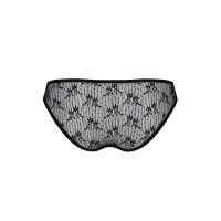 Трусики-сліпи з мереживною сіточкою Passion DINA THONG L/XL, black