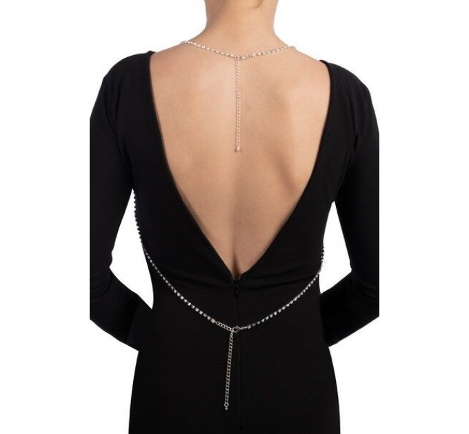 Сріблястий ланцюжок для бюста Bijoux Pour Toi – Elena Silver зі стразами