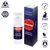 Змазка для орального сексу на водній основі MAI Attraction Champagne Strawberry (50 мл) — Просмотреть изображение 3