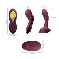 Смарт-вібратор у трусики Zalo - AYA Velvet Purple, насадка та пульт ДК — Просмотреть изображение 3