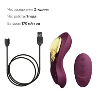 Смарт-вібратор у трусики Zalo - AYA Velvet Purple, насадка та пульт ДК — Просмотреть изображение 6