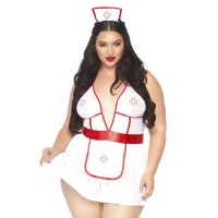 Костюм медсестри Leg Avenue Nightshift Nurse XL/XXL, сукня, трусики, шапочка — Просмотреть изображение 1
