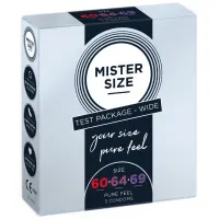 Набір презервативів Mister Size - pure feel - 60–64–69 (3 condoms), 3 розміри, товщина 0,05 мм — Переглянути зображення 1