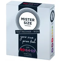 Набір презервативів Mister Size - pure feel - 60–64–69 (3 condoms), 3 розміри, товщина 0,05 мм — Переглянути зображення 2