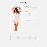 Напівпрозорий пеньюар Obsessive Heavenlly peignoir XL/2XL — Просмотреть изображение 5