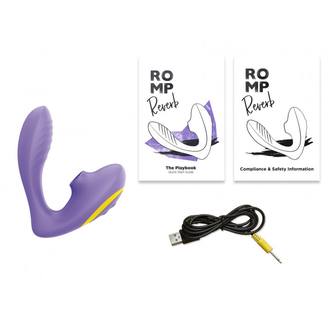 Вакуумний вібратор Romp Reverb Lilac, вагінально-кліторальний