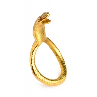 Ерекційне кільце з головою кобри Master Series: Cobra King Golden Cock Ring — Просмотреть изображение 1