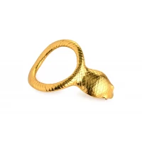 Ерекційне кільце з головою кобри Master Series: Cobra King Golden Cock Ring — Просмотреть изображение 3