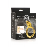 Ерекційне кільце з головою кобри Master Series: Cobra King Golden Cock Ring — Просмотреть изображение 5
