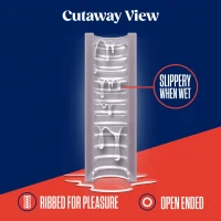Мастурбатор Blush Rize – Ribz Glow in the Dark Masturbator – Clear, нейтральний, світиться в темряві — Переглянути зображення 4