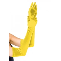 Довгі атласні рукавички Leg Avenue Extra Long Satin Gloves, One Size, жовті — Переглянути зображення 1