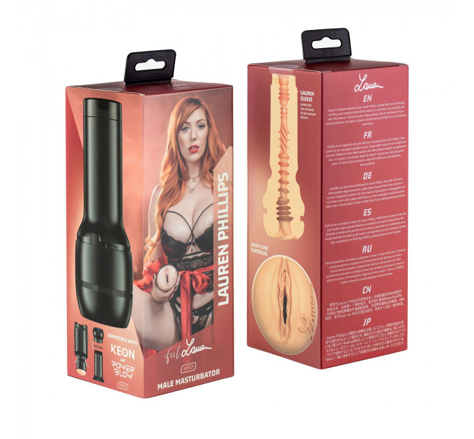 Мастурбатор Kiiroo Feel Lauren Phillips PBC, сумісний з PowerBlow і Keon