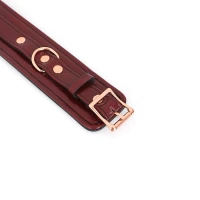 Шкіряні наручники Liebe Seele Wine Red Wrist Cuffs, знімний ланцюжок-кріплення — Переглянути зображення 12