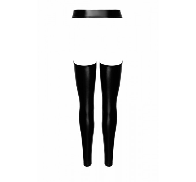 Легінси Noir Handmade F323 Rebel, L, black, під латекс, з відкритими стегнами та сідницями