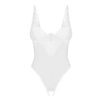 Боді з доступом Obsessive Alissium crotchless teddy, M/L, ліф з м’якою чашкою, високі трусики — Переглянути зображення 3