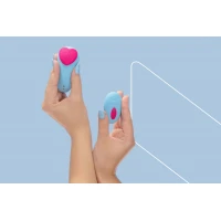 Вібратор у трусики FairyGasm HeartGem blue, на магніті, пульт ДК — Переглянути зображення 10
