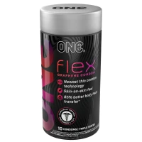 Презервативи ONE Flex Graphene, 10 шт, супертонкі, дуже міцні, подарункове паковання-тубус — Переглянути зображення 1