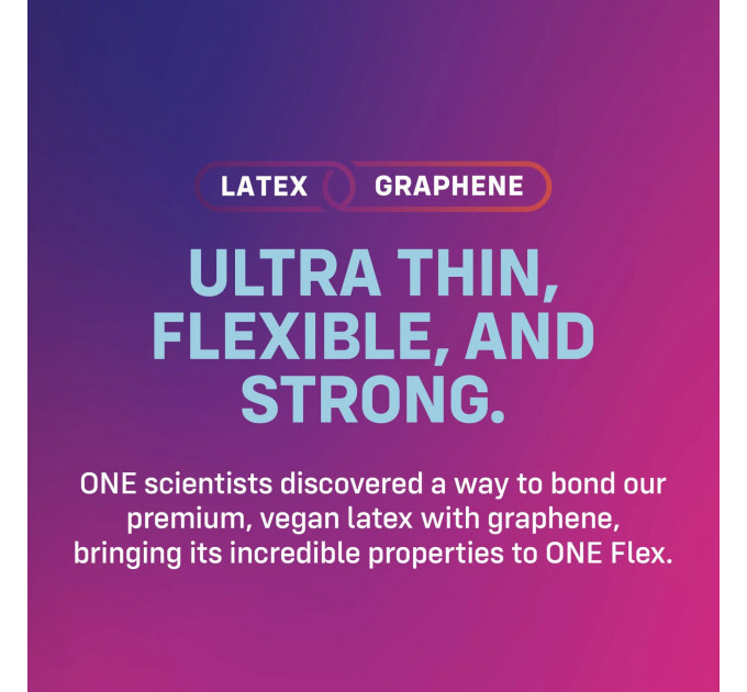 Презервативи ONE Flex Graphene, 10 шт, супертонкі, дуже міцні, подарункове паковання-тубус