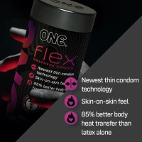 Презервативи ONE Flex Graphene, 10 шт, супертонкі, дуже міцні, подарункове паковання-тубус — Переглянути зображення 6