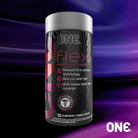 Презервативы ONE Flex Graphene, 10 шт, супертонкие, очень прочные, подарочная упаковка-тубус