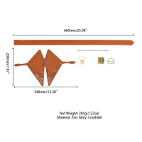 Маска на очі LOCKINK Vixen Blindfold, коричнева, натуральна шкіра, регульований обсяг — Переглянути зображення 10