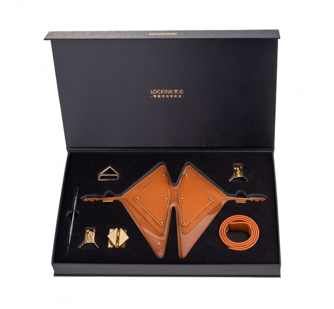 Маска на очі LOCKINK Vixen Blindfold Brown Set