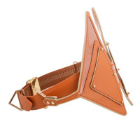 Маска на очі LOCKINK Vixen Blindfold, коричнева, натуральна шкіра, регульований обсяг